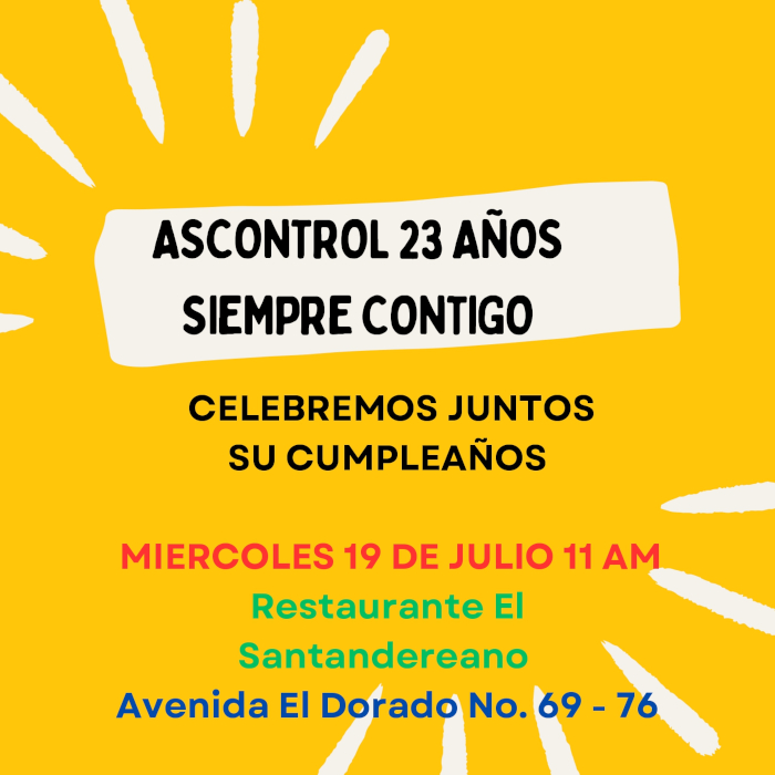 invitacion celebracion ascontrol 23 años